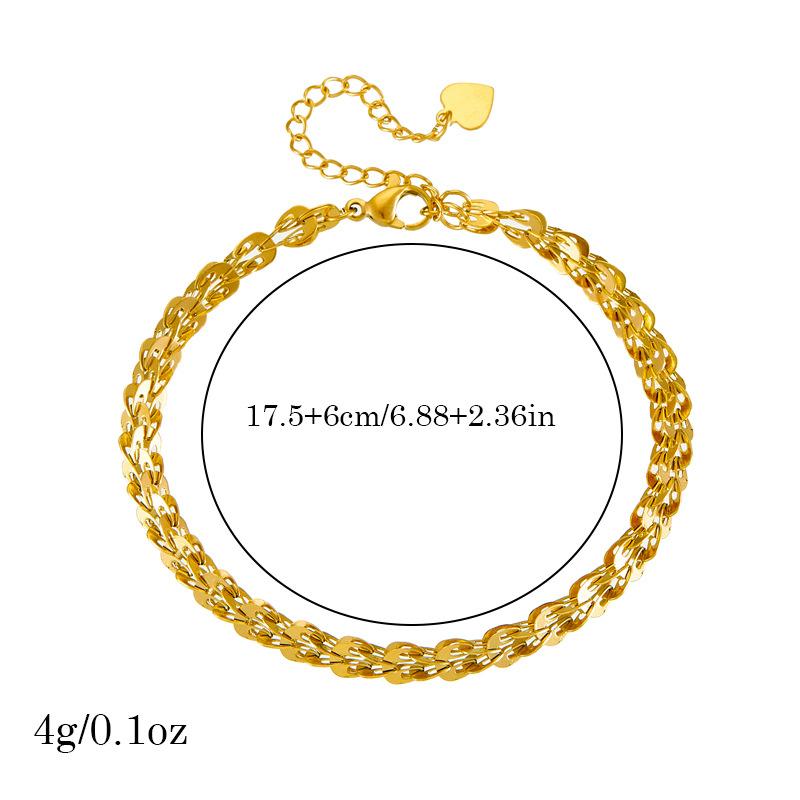 Gold Phoenix Tail Chain Bracelet For Women Dainty Jewelry