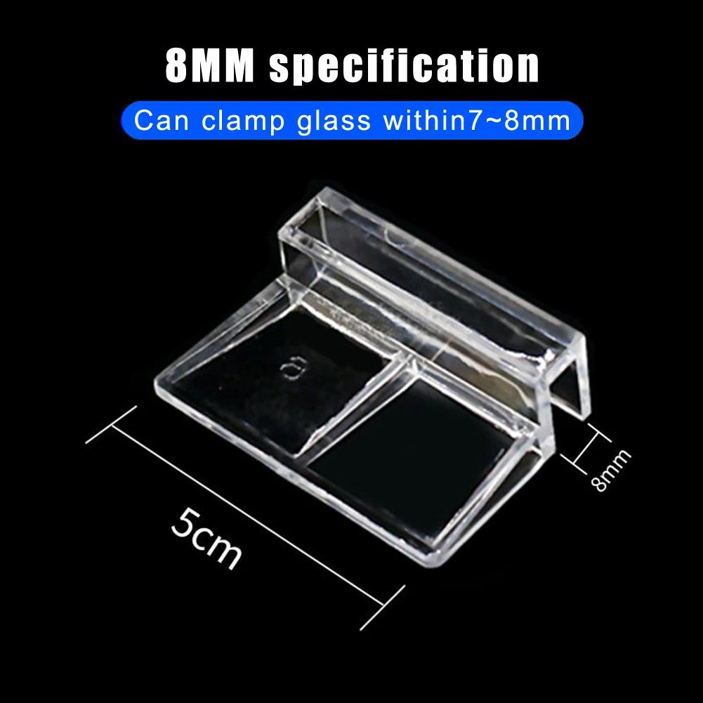 6mm 8mm 12mm 4pcs Fish Tank Bracket Clip Stand Clamp Aquarium Lid Acrylic Support Holder Glass Cover Plate Bracket Accessories