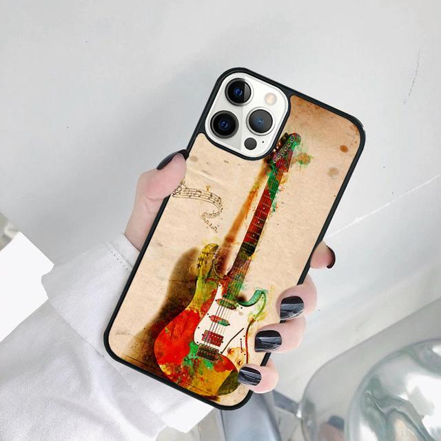 Guitar Instrument Music Phone Case Cover For iPhone 17 Air 15 Pro MAX 16 Plus 14 12 11 13 coque