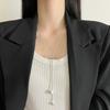 Women Ins Style Light Luxury Long Saddle Pendant Sweater Necklace