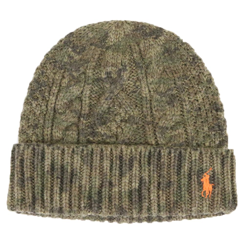 

(Поло Ральф Лорен) Мужская и женская акриловая шапка крупной вязки с вышивкой пони 01080130-353 [Б/у]