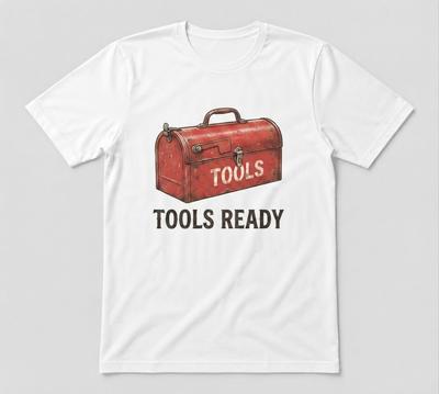 Tools Ready Vintage Red Toolbox Labor Day White T-shirt