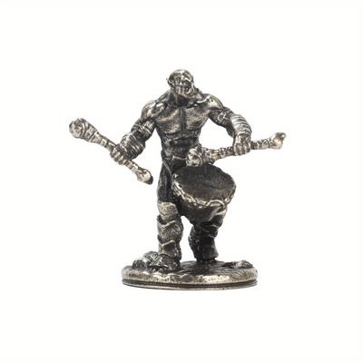 Vintage White Brass Drummer Orc Soldiers Models Desktop Ornaments Decorations Game Miniature Figurine Accessories Men Gifts