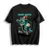 Shark Mafia Geldbeutel Grafik T-Shirt Street Style Lässiges Unisex Oberteil Reines Baumwoll-T-Shirt