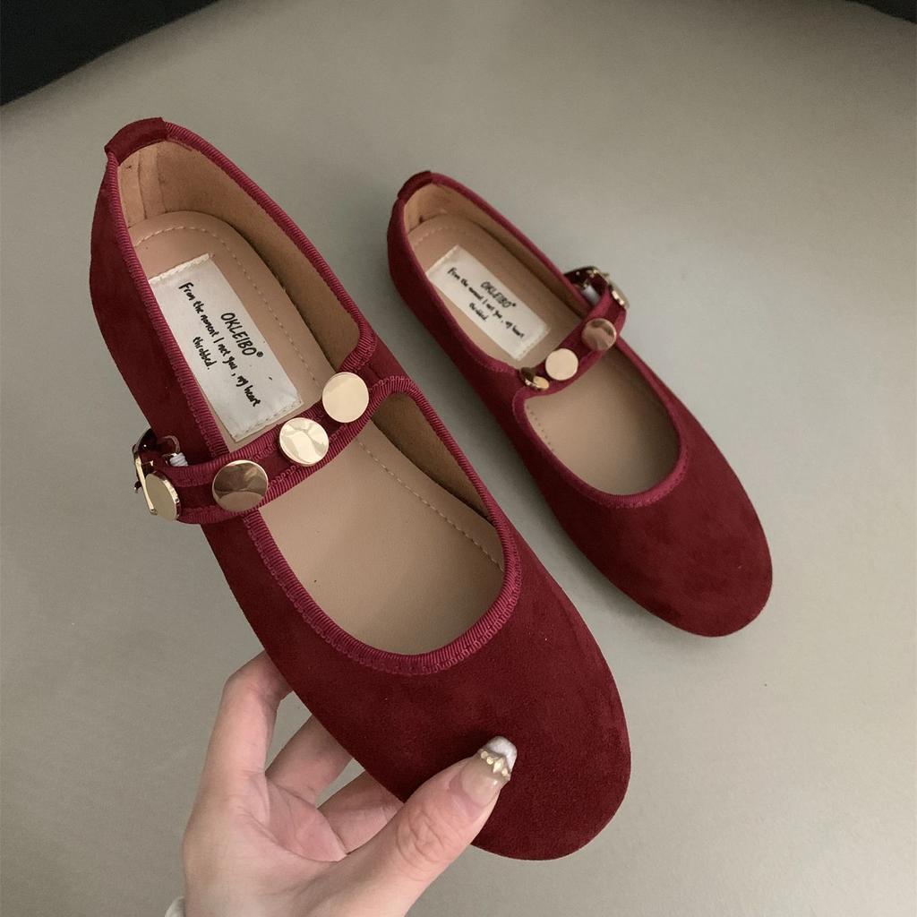Fashion Bailamos Women Flat Bottom Ballet Shoes Female 2024 Band Retro Shallow Mouth Women's Shoes Mujer