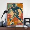 Vintage Soccer Player Tin Plaque Poster Customized Wall Art Retro Vintage Metal Signs for Room Luxury Home Decor Items Wand Deko