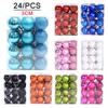 24Pcs 3Cm Christmas Ball Ornaments Xmas Tree Balls Christmas Tree Hanging Pendant Festive Party Supplies Christmas Decor
