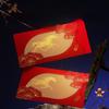 2PCS Lucky Red Envelopes Chinese Style New Year Blessing Cash Gift Envelopes Gold Foil Design New Year Red Packets