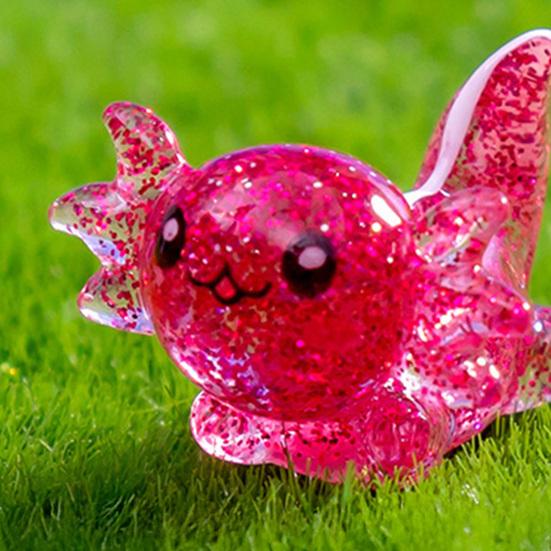 6 Pièces Mini Figurine Axolotl en Résine Modèles Miniatures d'Axolotl Ornement Minuscule Axolotl Scintillant pour Artisanat DIY Jardin Féerique Paysage Maison de Poupée Plante en Pot