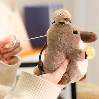 Söt Tecknad Havsdjur Plysch Nyckelring Kawaii Näbbdjur Haj Utter Gosedjur Nyckelring Väska Hänge Hängande Dekorationer Gåvor