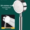 YIXI 304 Stainless Steel Pressurized Shower Head & Hose Set
