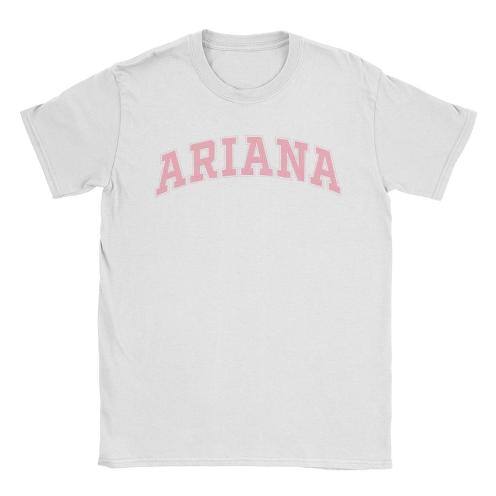 Ariana Grande Pink Logo Men's T Shirt Fun Tees Short Sleeve O Neck T-Shirt Pure Cotton Plus Size Tops