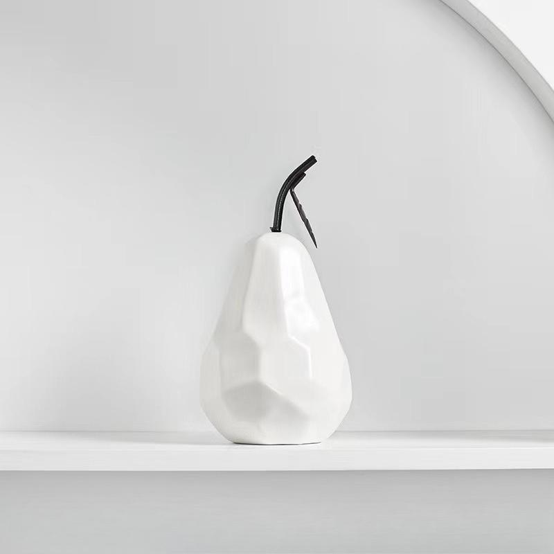 Ceramic apple pear ins wabi sabi style decoration simple living room TV cabinet home decoration fruit decoration