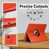 Protective Case - BOOLING - for iPad 10.2 Inches - 360° Rotating - Orange Faux Leather - Multi-Angle