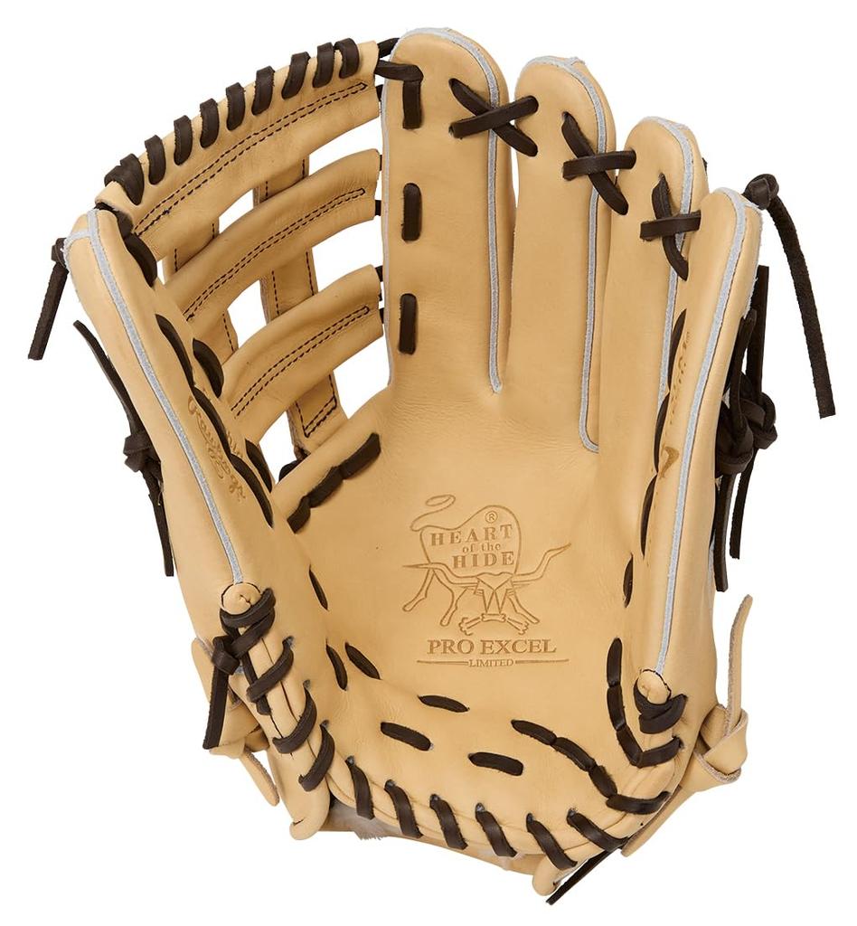 Rawlings PRO EXCEL Baseball Outfielder Inches HOH® –FS Style– Glove, Softball, Model, GR6HEB88FS, Camel, 12.5 (Left-handed Throw)