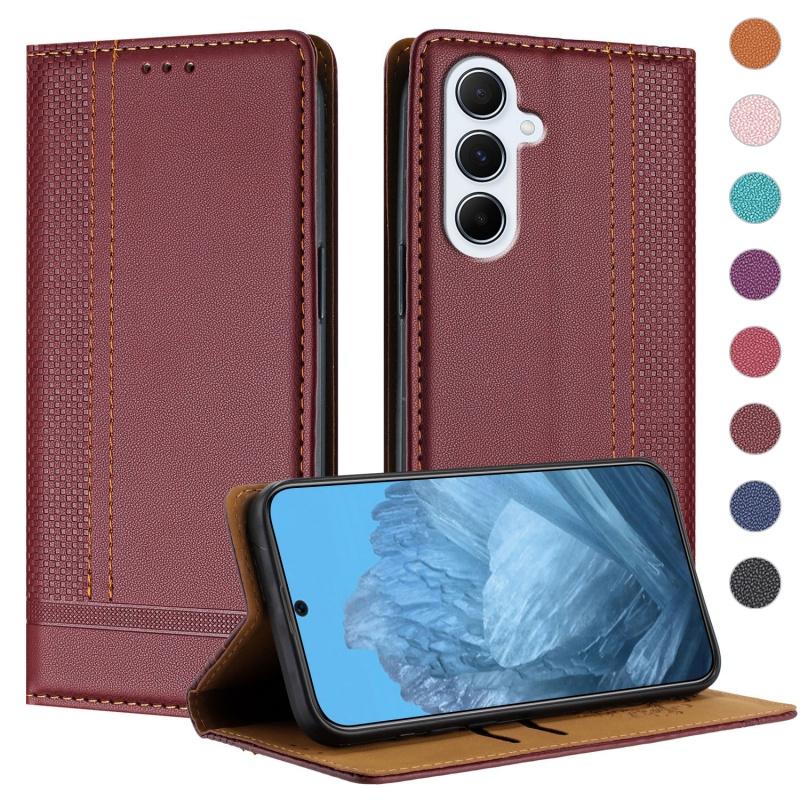 Leather Wallet Phone Case for Samsung Galaxy A57 A37 A27 A17 A56 A36 A26 A16 A55 A35 A25 A15 A54 A34 A14 A53 A33 A13 A52S Cover