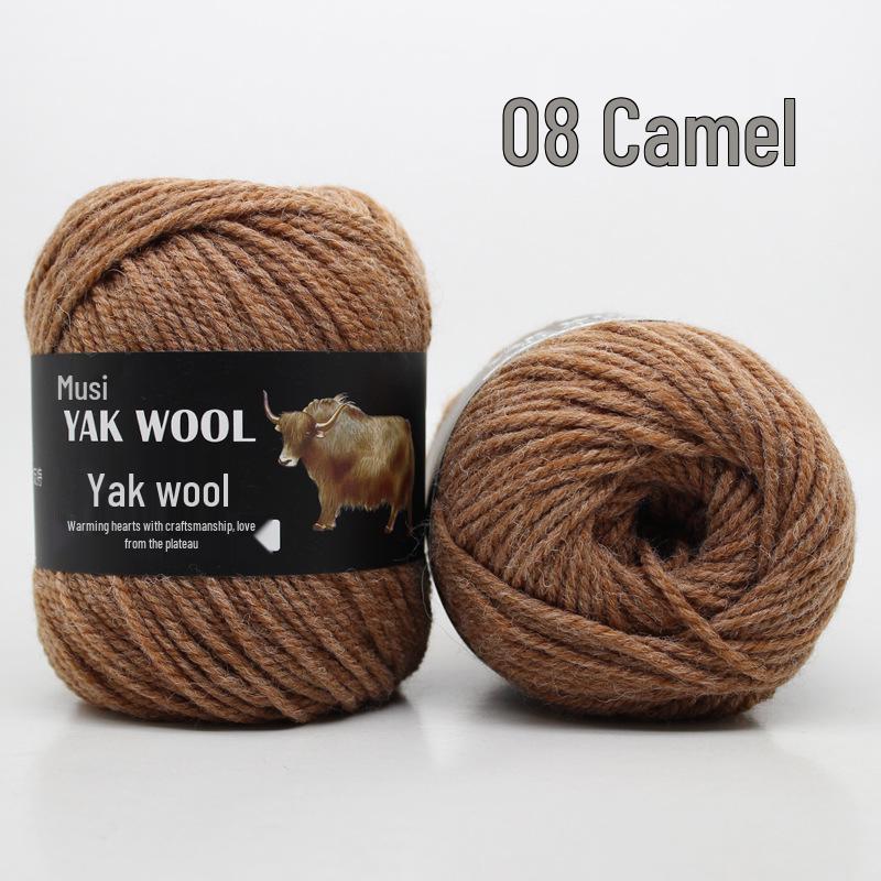 Hand-Knitted Medium-Thick Yak Wool Yarn for Scarves, Hats, Coats, Vests, and Sweaters