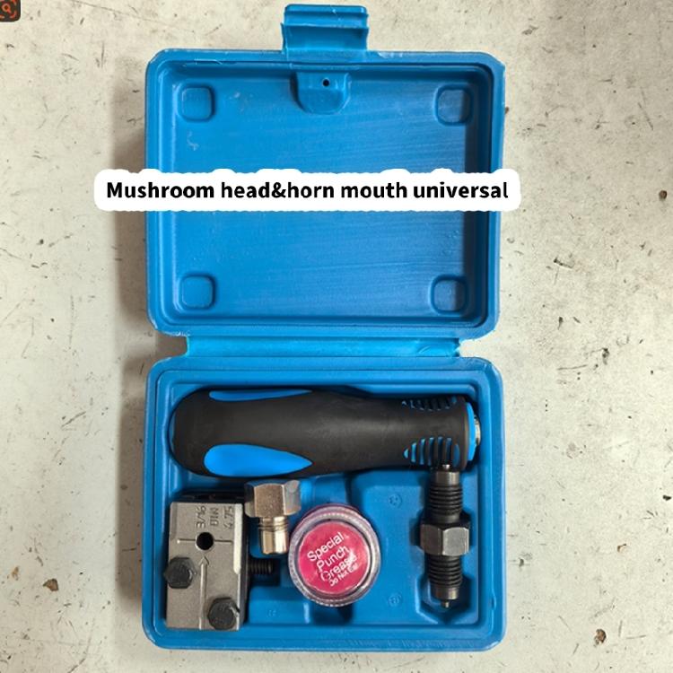 Car Brake Line Flaring Device 3/16in 4.75mm Manual Tubing Flaring Tool Double Flare Tool Kit with Box Brake Lines Tool