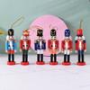 Nutcrackers Hanging Ornament Figures Christmas Mini Wooden King Soldier Puppet