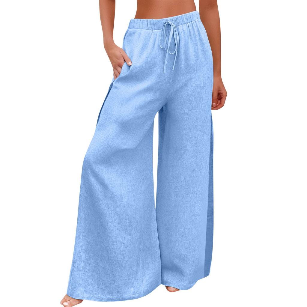 Women'S Sports Fitness Pants Casual Loose Elastic Jogging Pants Straight Wide Leg Pants Casual Pants Yoga Pants