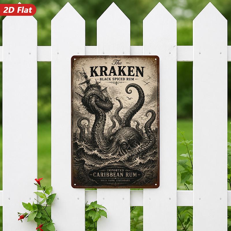 Kraken Siyah Baharatlı Rom Metal Tabela