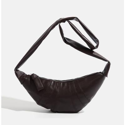 Borsa Croissant di Design di Nicchia da Donna Creme Brulee, Borsa a Tracolla Raviolo, Borsa a Spalla Retro di Grande Capacità