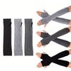 1/3pairs Long Fingerless Gloves Soft Knitted Fashion Goth Gloves Winter Unisex Windproof Elastic Outdoor Sport Arm Warmer Mitten