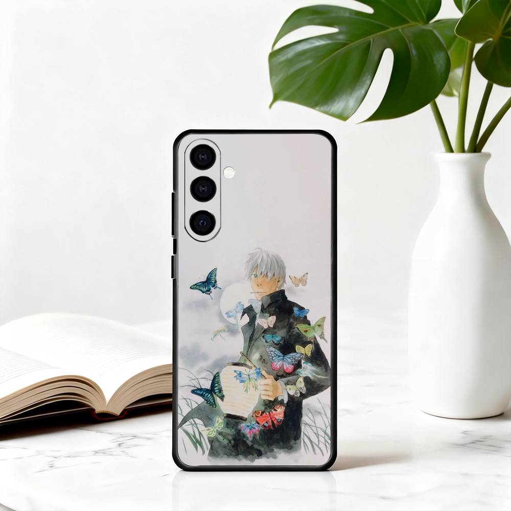 M-Mushishi G-Ginko-MGES Phone Case Black Silicone Soft For Samsung Galaxy A73,A72,A71,A70,A53,A52,A51