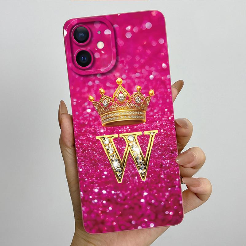 For Apple iPhone 11 Case iPhone11 Pro Luxury Crown Letter Couple Cover Soft Liquid Phone Case For iPhone 11 Pro Max Fundas Coque