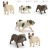 Miniature Bulldog Figurine Pvc Realistic Toy For Home Office Desk Decor