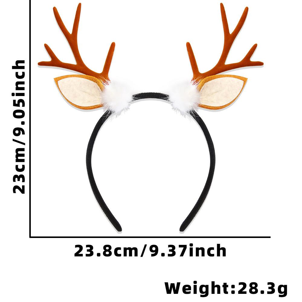 Plush Holiday Reindeer Antler Headband With Bells And Bows For Family Celebrations