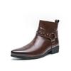 Classic Business Casual Dress Boots Side Zipper Mens Motorcycle Boots Men Casual Walking Shoes Fashion Chelsea Leather Boot