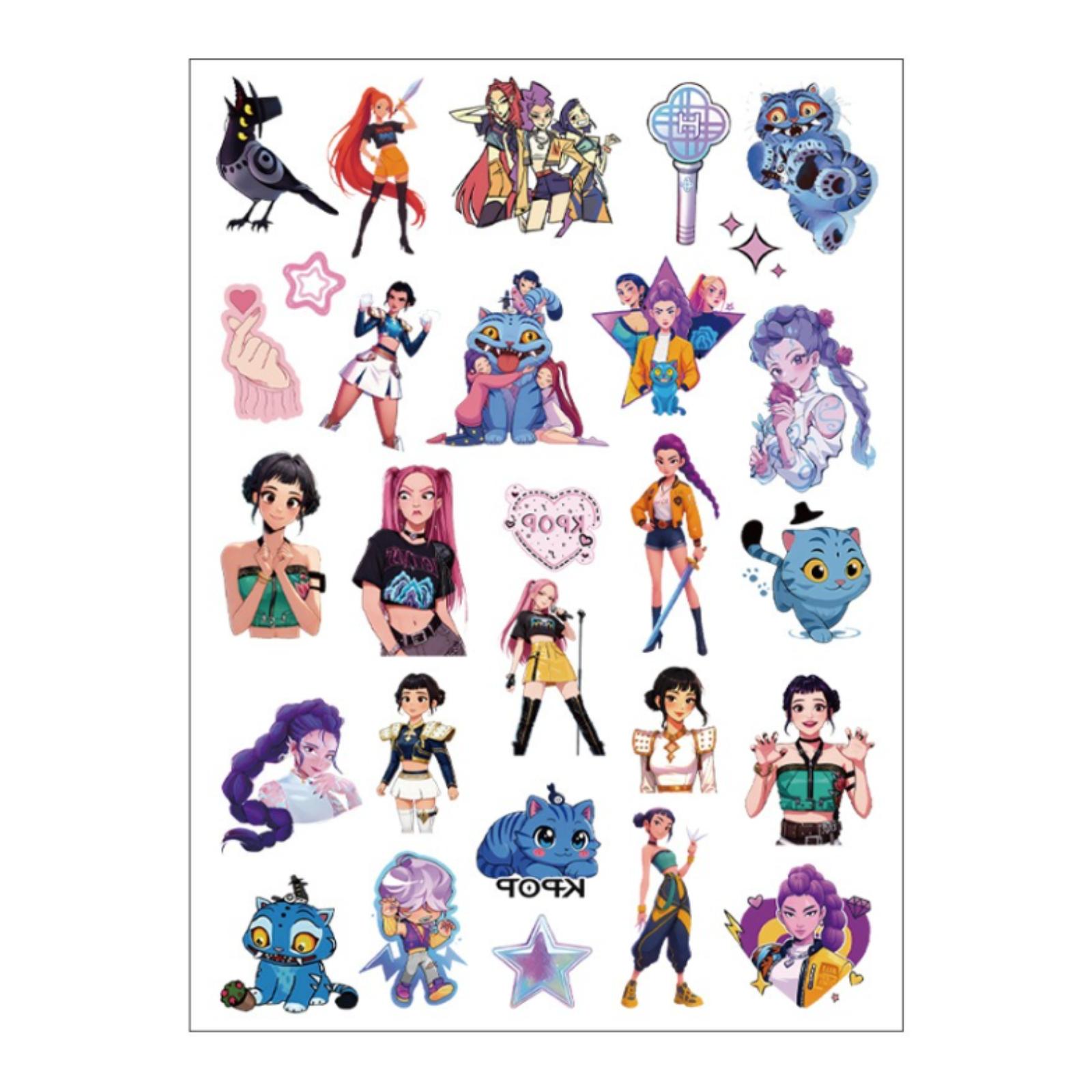 

Latest Arrival Demon Hunter Temporary Tattoos High-end Cartoon Anime and K-Pop Girls Group Peripheral Temporary Tattoo Stickers -A2515