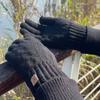 Wool Knitted Woolen Gloves Solid Color Full Finger Gloves Soft Men Knitted Gloves  Ladies