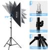 PULUZ 50x70cm Studio Softbox + 2m Tripod Mount + Single 220V E27 30W 5700K White Light LED Bulb Photography Kit