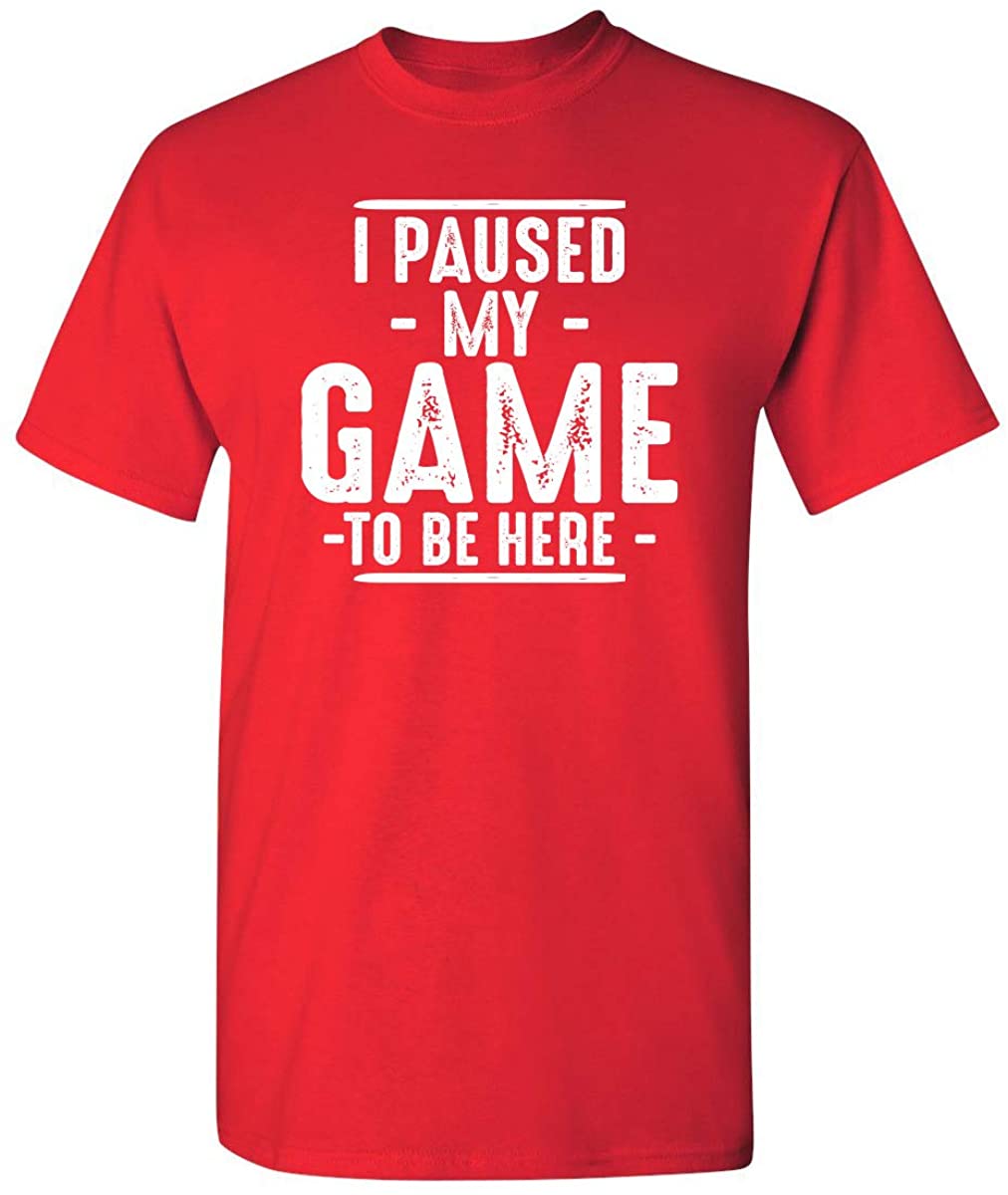 I Paused My Game to Be Here Graphic Novelty Sarcastic Funny T Shirt S
