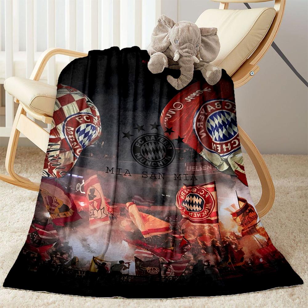 Bayern Munich Blanket Warmthful Decor Suitable for Office Bedding Sofa All-Season Use Playful Design Birthday Christmas Gift Blanket