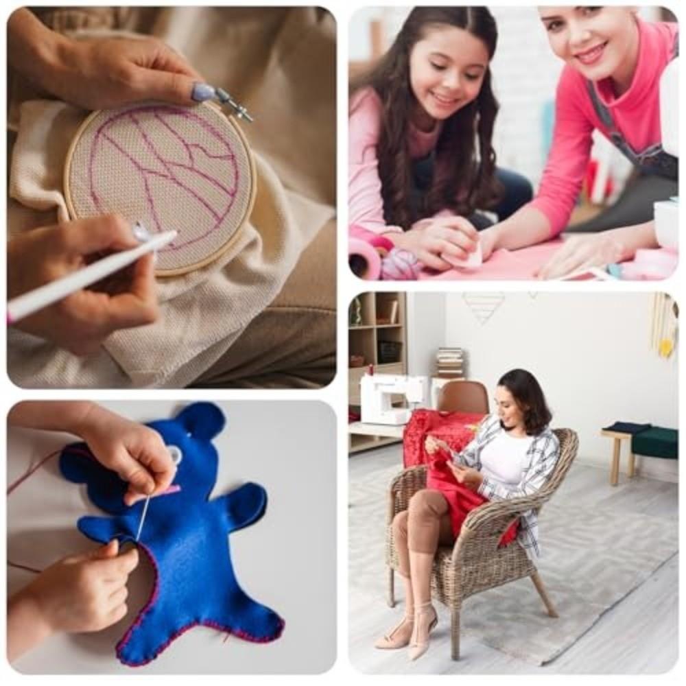 Scissors Sewing Kit 16-Spool Sewing Supplies Ideal Kit Needle and Thread Kit for Beginners
