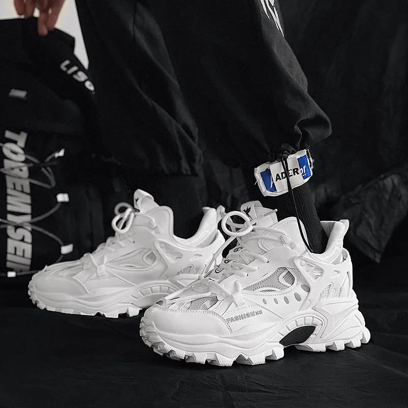 Herren Chunky Sneaker Mode Freizeitschuhe Atmungsaktiver Laufschuh Plateau Vulkanisierte Schuhe für Herren Tennisschuhe Zapatillas Hombre
