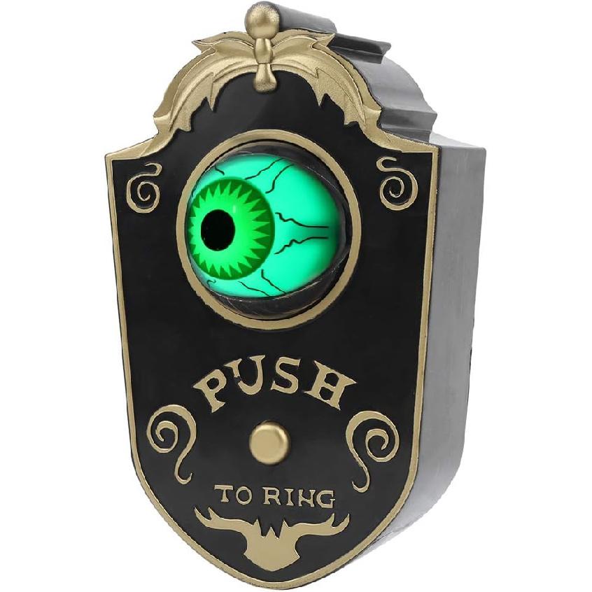 Zerone Halloween OneEyed Doorbell Eyeball Decoration Open Eye, Scary Sound, Easy Hanging for Teasing or Frightening Battery Powered (P018 one-Eyed