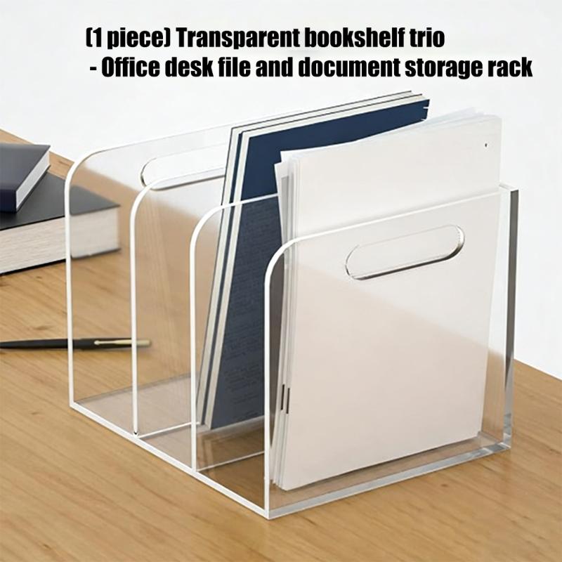 Sturdy MultiPurpose Shelf Book Rack for Magazines Folders Compartment And Office Essential Keep Desk Well Organized