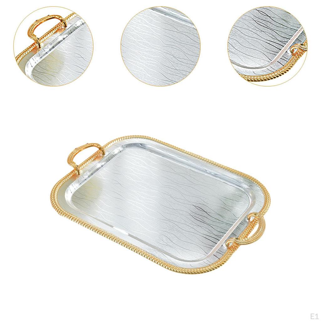 Tavă de Servire Decorativă Multifuncțională Elegantă Suport pentru Ceașcă de Ceai Bijuterii pentru Bucătărie Toaletă