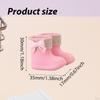 Doll Miniature Shoes Silicone Rain Boots Short Bow Accent Waterproof Non Slip Accessories