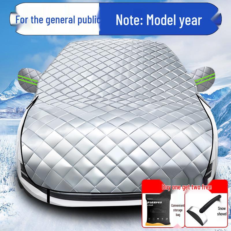 Universal Half Car Cover for Winter: Anti-Frost and Anti-Snow Protection for Front Windshield.