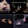 Cute Heart Real 925 Sterling Silver Cubic Zirconia Stone Earrings 1 Pair