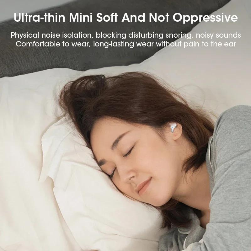 Sleeping Earbuds TWS Bluetooth 5.3 Wireless Noise Cancelling Invisible Earphones Comfortable Headset With Mic For Side Sleepers