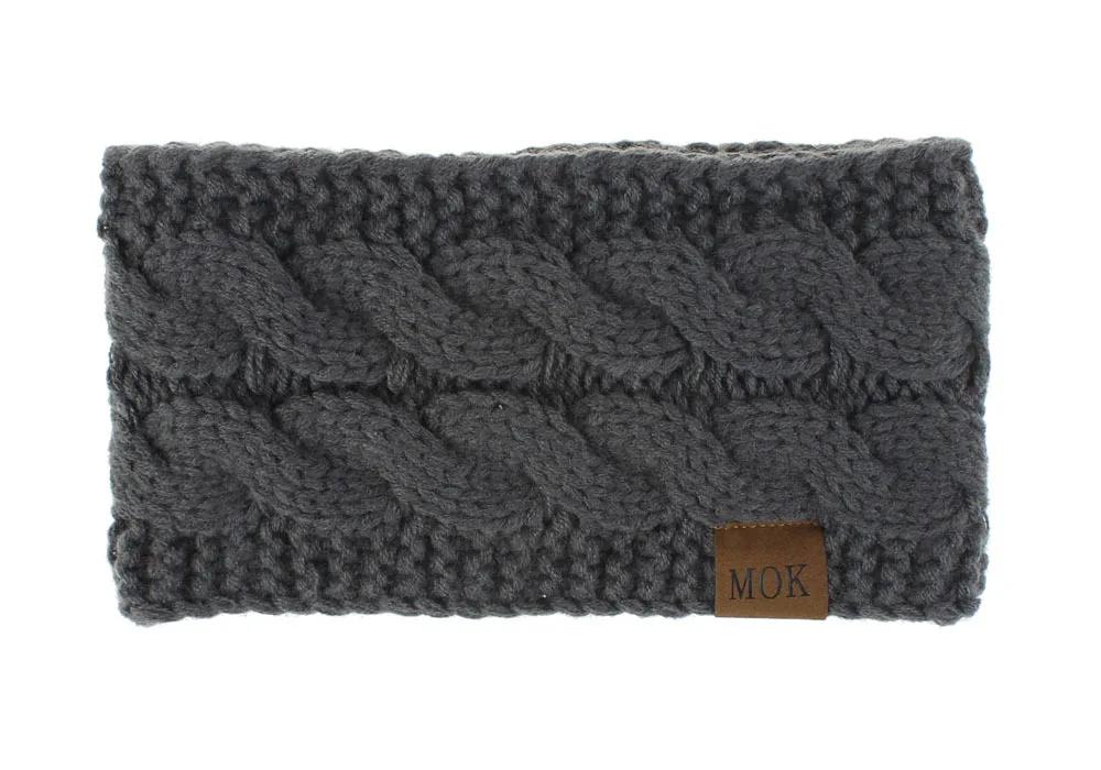 Neuestes Breites Gestricktes Wolliges Stirnband Winter Warm Ohr Damen Verdicken Turban Haarschmuck Mädchen Haarband Kopfbedeckungen Ohrwärmer