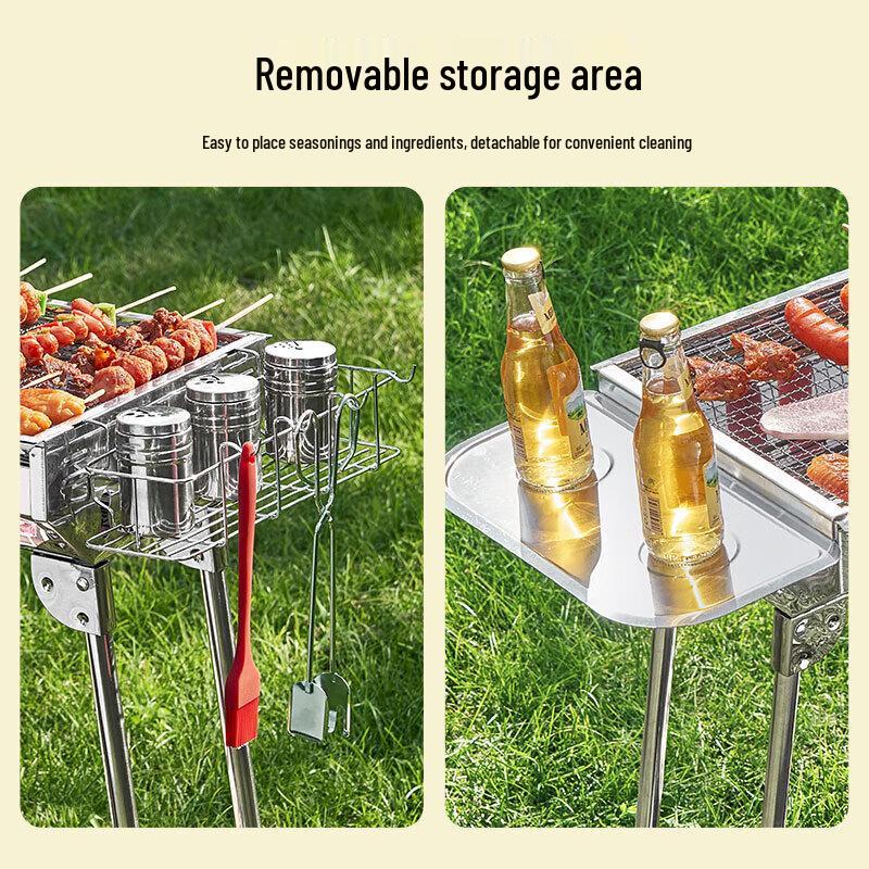 ShangKaoJia Portable Foldable Stainless Steel Charcoal BBQ Grill SKJ-538