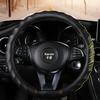 Karcle 3D PU Leather Steering Wheel Cover 15 Inch O/D Type Great Grip Anti-Slip Design Four Seasons Auto Car Protection
