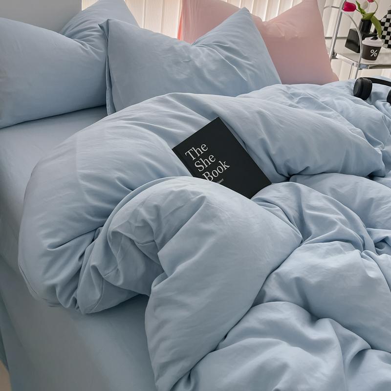 Cozy Bedding Set 3Pcs,1 Duvet Cover with Zipper Closure,2 Pillowcases,Solid Color,Super Soft, Machine Washable, Colorfast